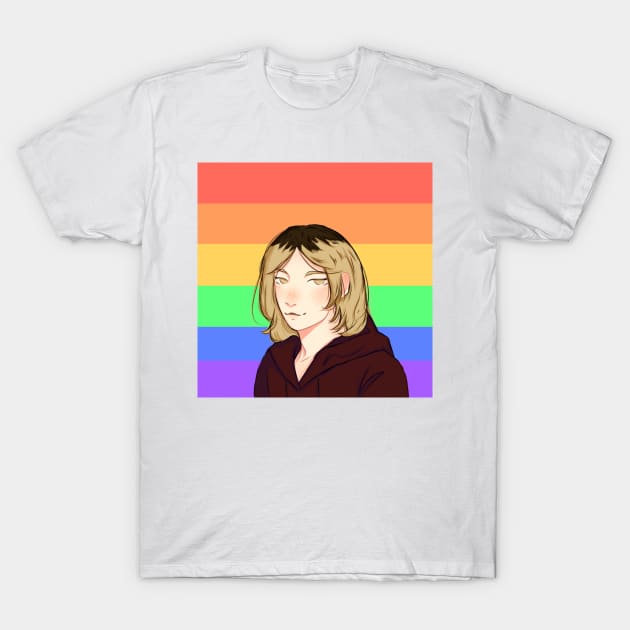 Kenma w/ Pride Flag T-Shirt by Sophprano